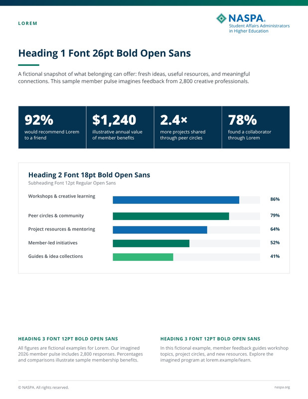 One-Pager - Bar Chart Brand Template preview