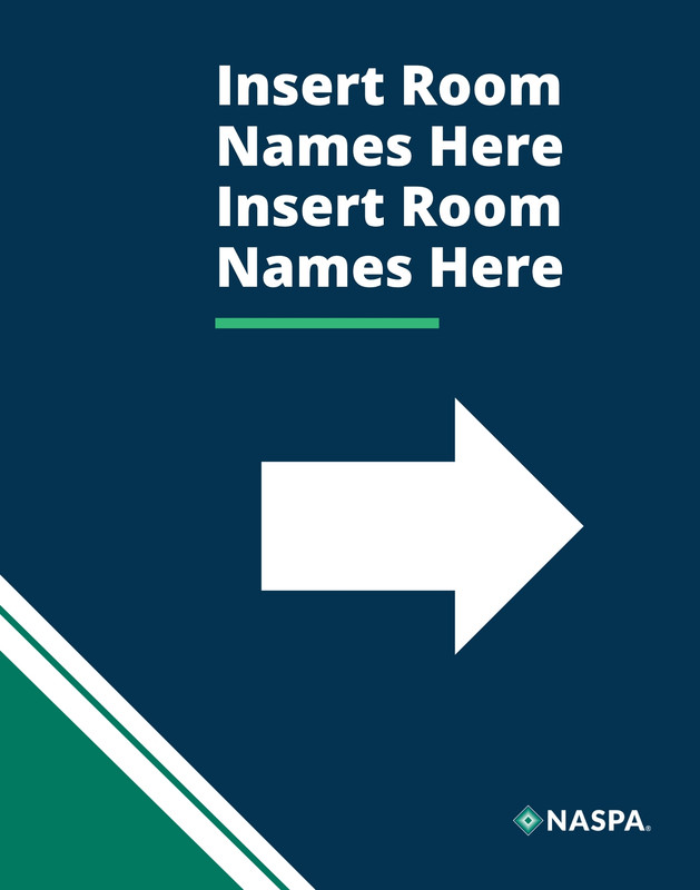 Sign - Directional - Navy Full Bleed - 22x28 in Brand Template preview