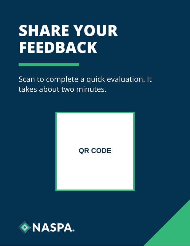 Tabletop Sign - Session Evaluation - QR Code Brand Template preview