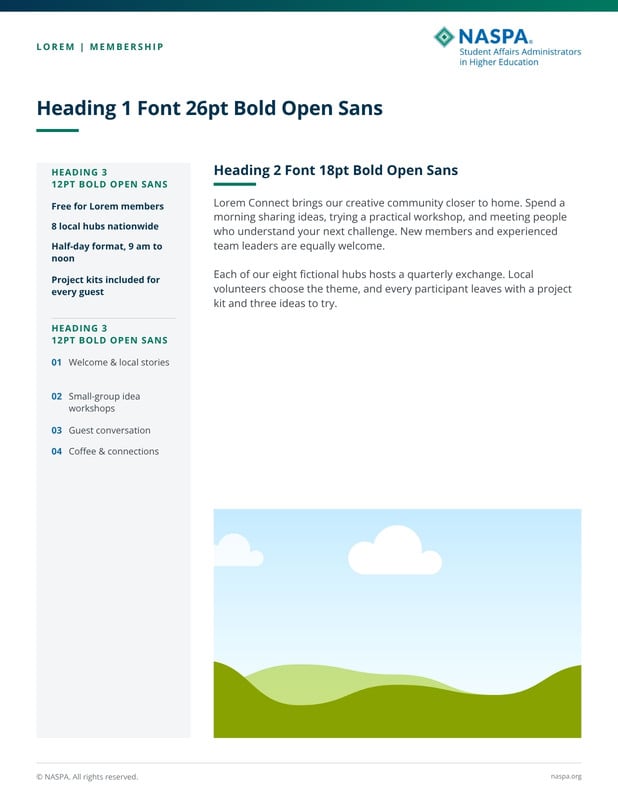 One-Pager - Agenda Sidebar Brand Template preview