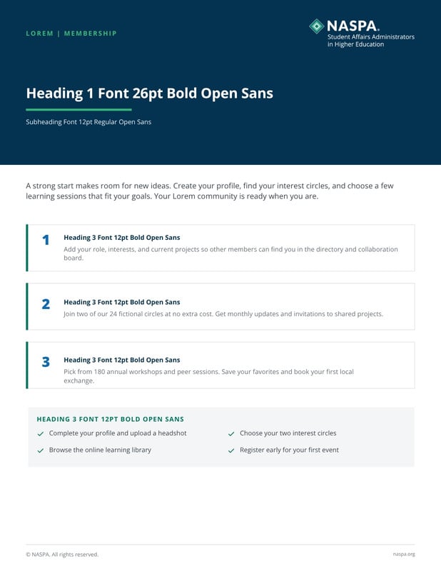 One-Pager - Numbered Steps Brand Template preview