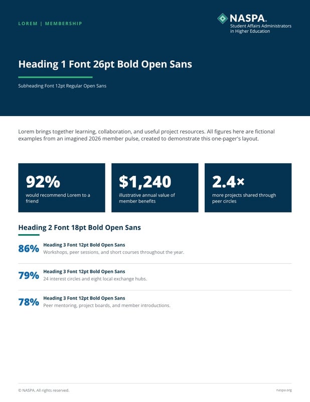 One-Pager - Statistics Highlights Brand Template preview