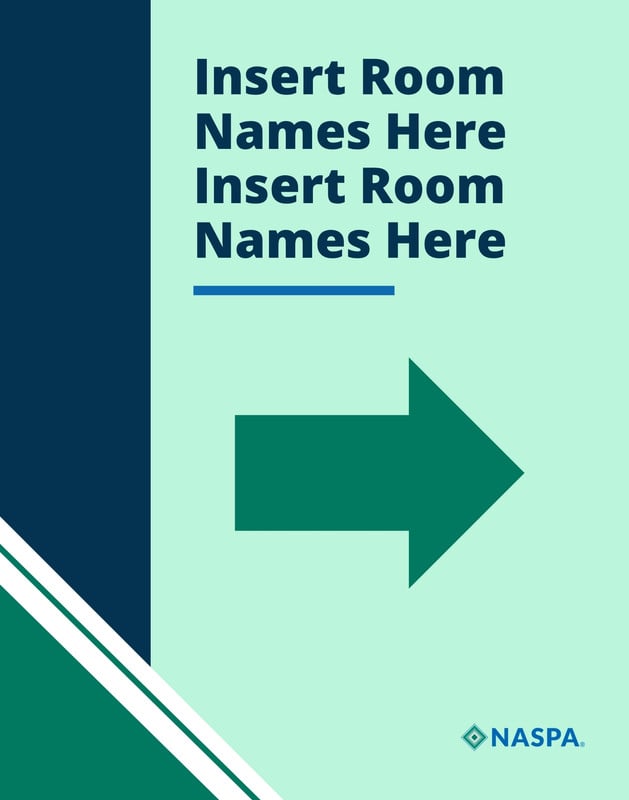 Sign - Directional - Mint Background - 22x28 in Brand Template preview