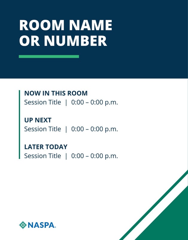 Sign - Room & Session Information - 22x28 in Brand Template preview